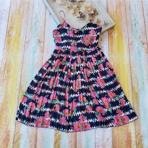 Modcloth Sugarhill Floral Zig Zag Midi Dress 4